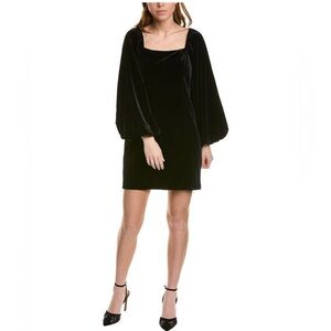 Traffic People Women's Dolce Velvet Mini Dress, Size S, Black - Polyester